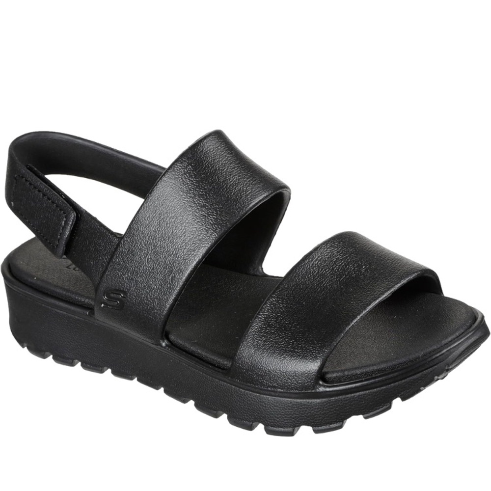 Sketchers Foamies Black Sandals Size 7